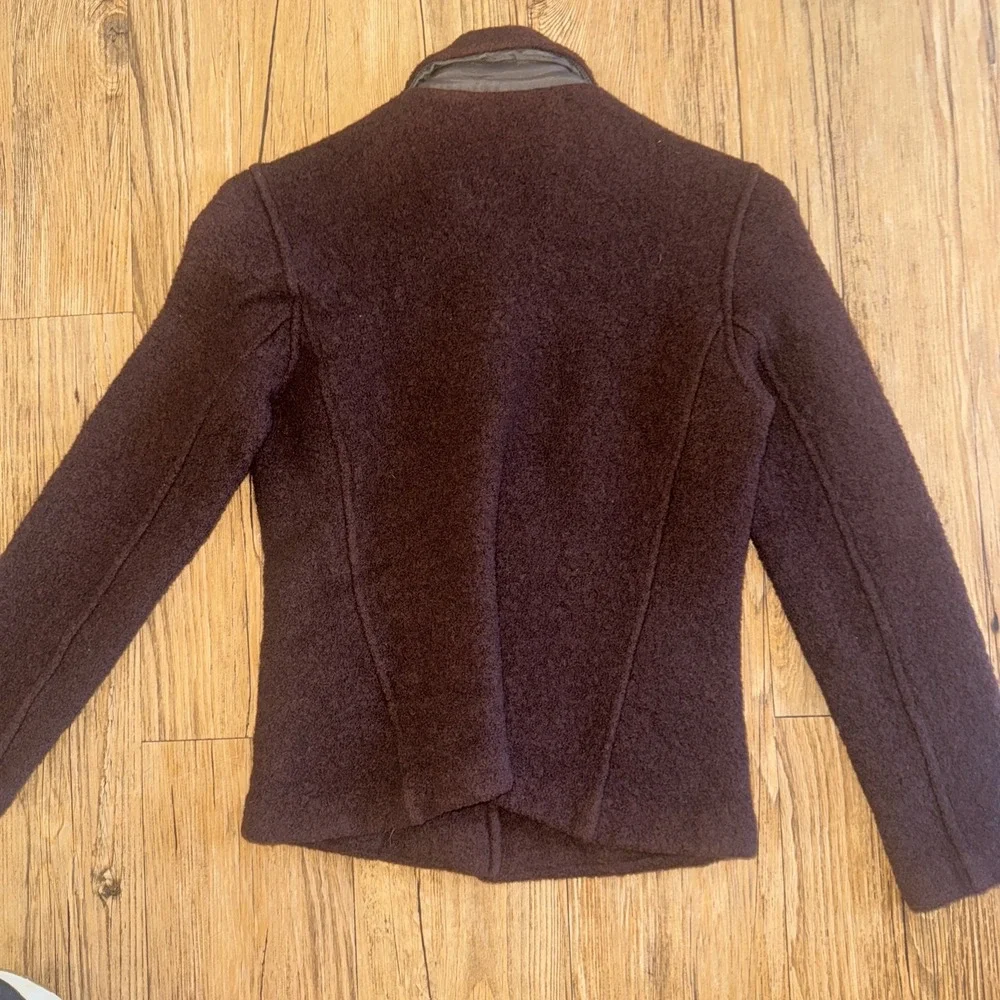 J Crew Vintage 100% Wool peacoat Jacket Size 6 Women's Brown Pockets Y2K #78 - Picture 15 of 16
